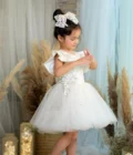 White 3d Flower Dress - Image 3
