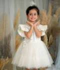 White 3d Flower Dress - Image 5