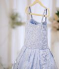 Blue All Over Pearl Dress - Image 7