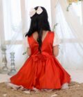 Orange Satin Dress - Image 2