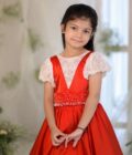 Orange Satin Dress - Image 3