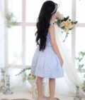 Blue All Over Pearl Dress - Image 5