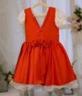 Orange Satin Dress - Image 4