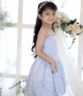 Blue All Over Pearl Dress - Image 4