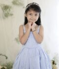 Blue All Over Pearl Dress - Image 3