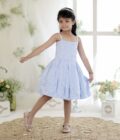 Blue All Over Pearl Dress - Image 2
