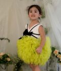 Neon Green & Black Bow Dress - Image 2