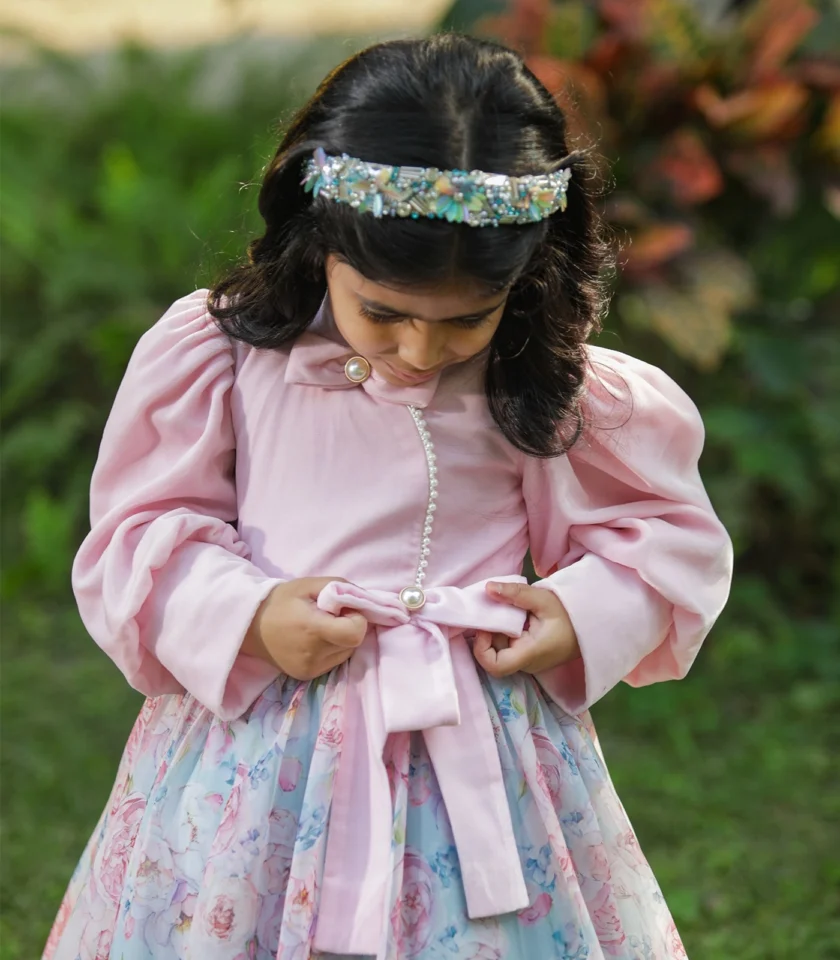 Pink Velvet Dress - Image 4