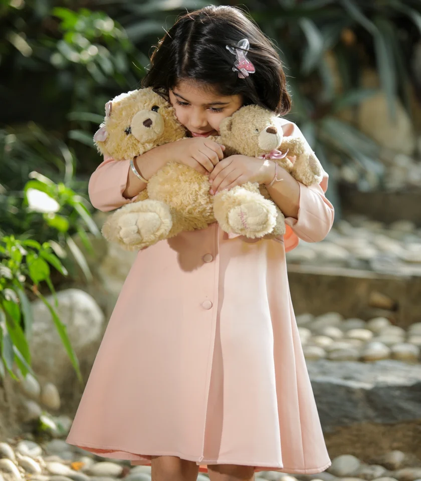 Peach Banana Crepe Dress - Image 2