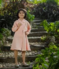 Peach Banana Crepe Dress - Image 3
