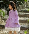 Lavender Velvet Coat Dress - Image 5