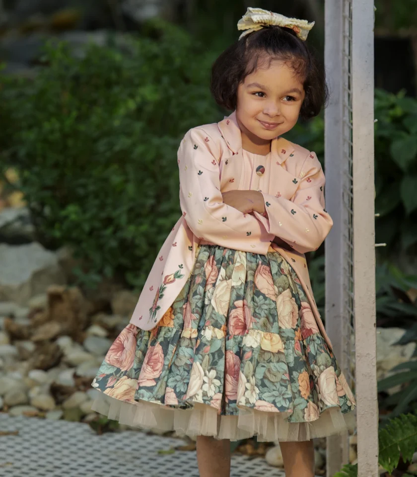 Peach Coat Dress - Image 4