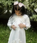 White 3d Flower Dress - Image 4