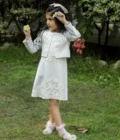 White 3d Flower Dress - Image 5